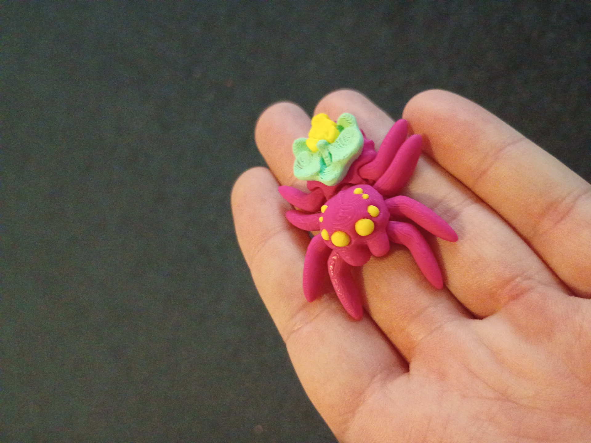 Tiny Magenta Spider